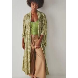 Free People Womens Riviera Tile Print Kimono Size All